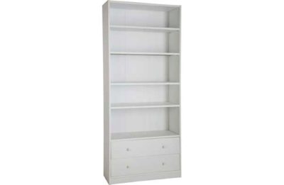 HOME Maine 2 Drawer Extra Deep Bookcase - White